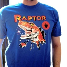 Raptor из призрачного мира, Мужская футболка унисекс, Мужская забавная футболка с принтом, повседневные футболки с круглым вырезом