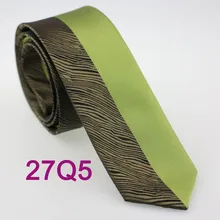 YIBEI coahella Ties зеленые Узкие галстуки Слим половина оливковой зебры полосатый вязаный жаккардовый галстук узкий галстук на шею Повседневное платье Cravate