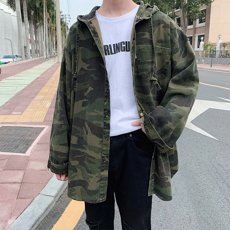 

Mens Camouflage Denim Jacket Male Outwear Jaqueta Masculino Jeans Jacket Clothing