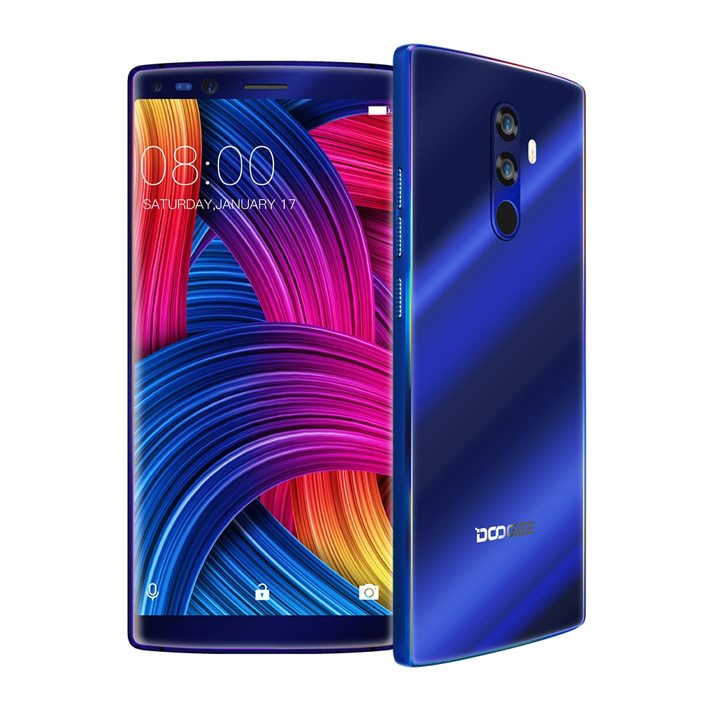 DOOGEE Mix 2 Android 7,1 4060 мАч 5,99 ''fhd+ Helio P25 Octa Core 6 ГБ Оперативная память 128 Гб Встроенная память смартфон Quad камеры 16,0+ 13,0 Мп