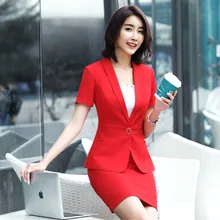 Новинка, модные красные летние блейзеры, костюмы с пиджаками, пальто и блейзеры для женщин, офисная одежда, комплекты профессиональной одежды для работы