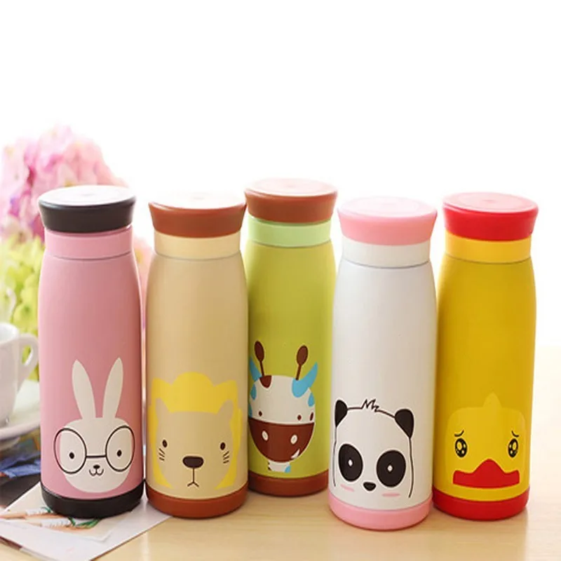 

Free shipping tepmoc Thermos Mug Insulated Tumbler Travel Cup Stainless Steel Thermo Vacuum Cup for Office Lovely Animal Pattern