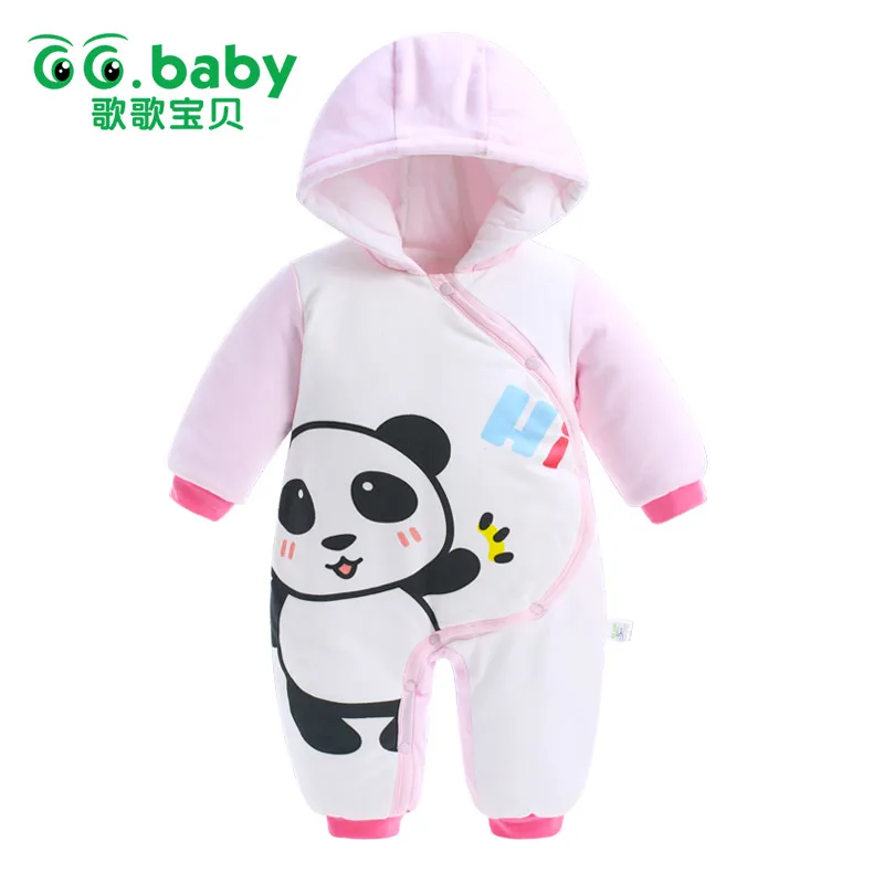 Thermal Warm Newborn Hooded Winter Jumpsuit Baby Rompers Baby Boy Romper Cotton Baby Clothes Outwear Warm Baby Boys Jumpsuits