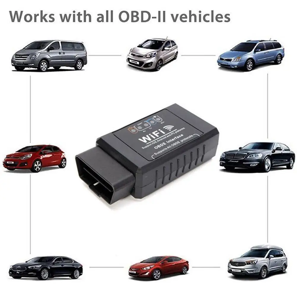 Wi Fi ELM327 OBD2 Авто диагностический сканер скан инструмент для iPhone iPad Android и ПК с
