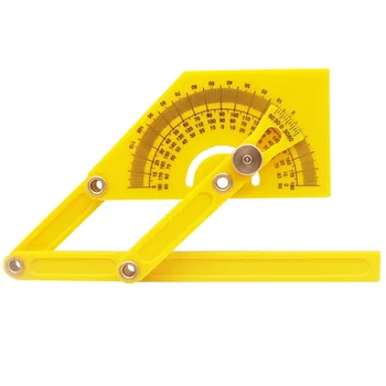 

1 pcs Yellow Template tool angle Protractor Scale tool angle 180 degree ruler Foldable easy to carry Measuring supplies
