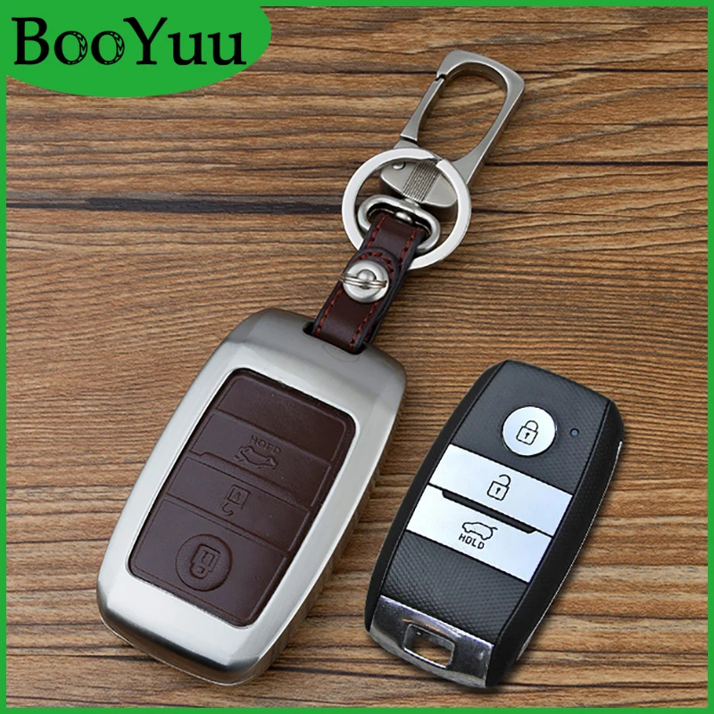 

BooYuu Zinc Alloy 3button Smart Remote Key Car key shell key Case key Cover For KIA K3 K4 K5 2015 KX3 Sportage Sorento 2015