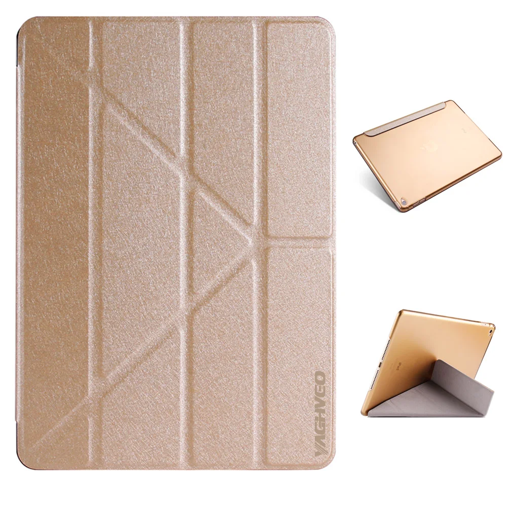 

For apple iPad 9.7 inch air 2 air 1 case Multi Fold Deformation Leather Ultra-thin Slim Plastic Protective Flip Case Cover