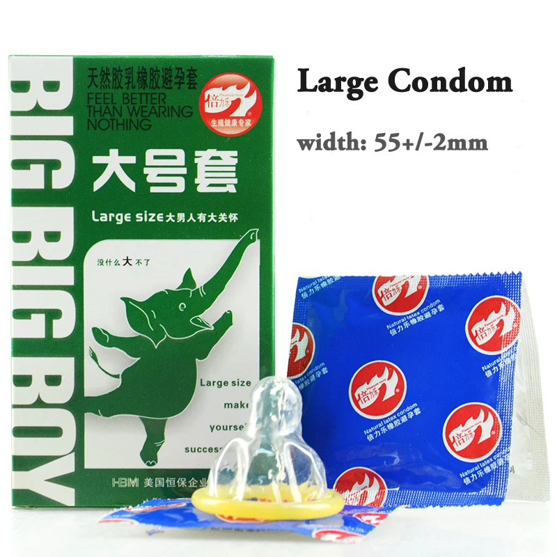 30 pcs/lot Top Quality Large Condom Ultra Thin Condoms For Men 55mm XXL