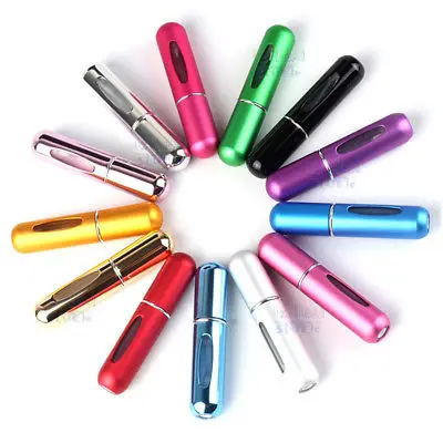 

5pcs Travel Colored Portable Mini Refillable Perfume Atomizer Bottle Scent Pump Spray 5ml 8ML Parfums bottle Free shipping