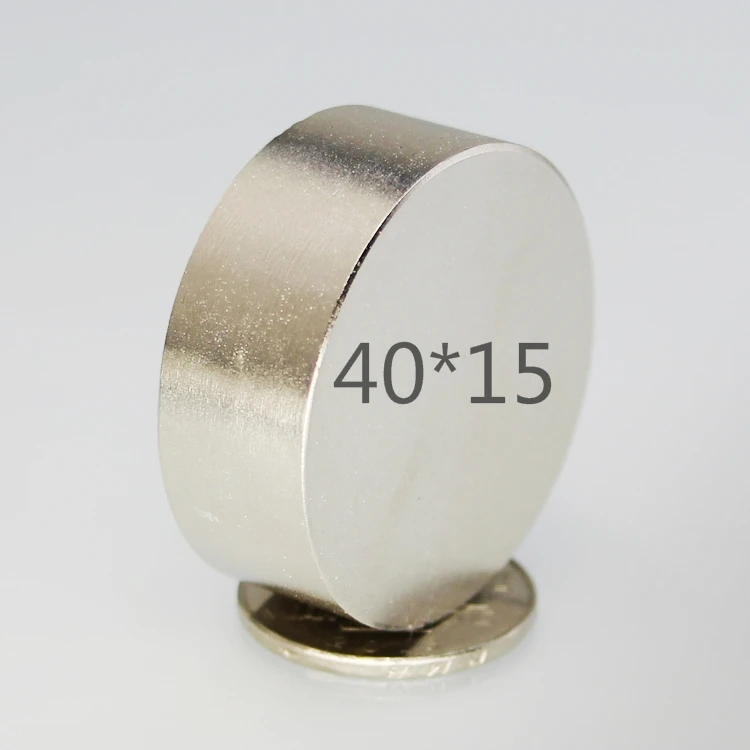 

1pcs Neodymium magnet 40x15 mm gallium metal super strong magnets 40*15 big round powerful permanent magnetic 40 x 15 magnet