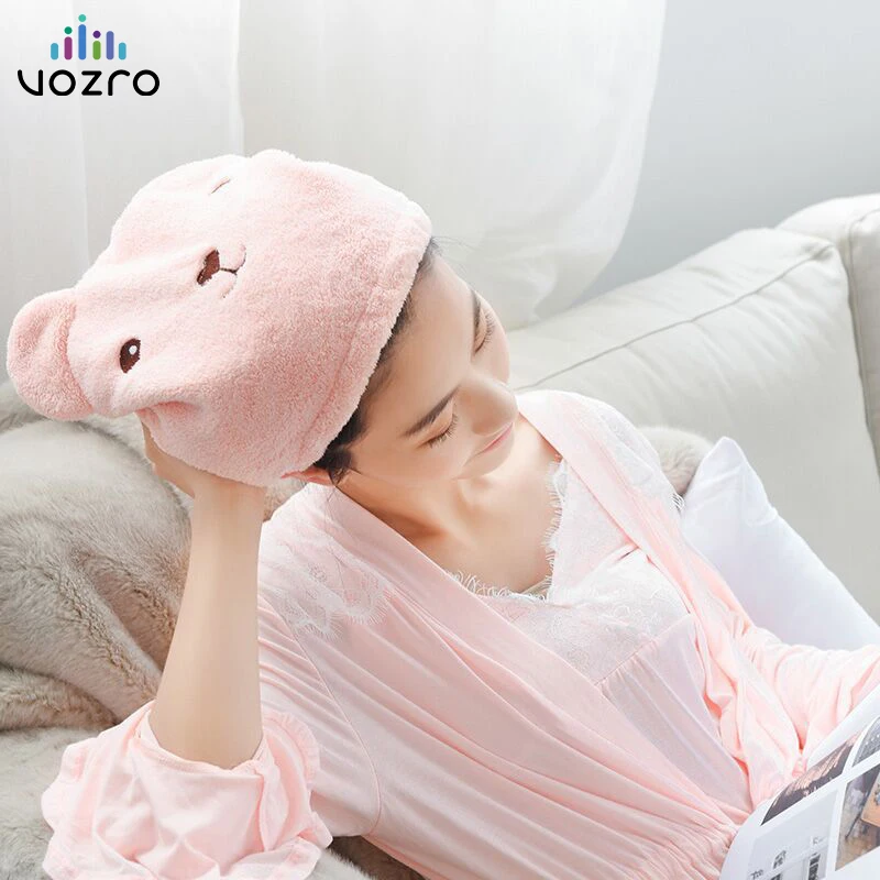 

VOZRO Shower cap for bath bathhouse sauna accessories dry pool hotel cabin hat bath hair cap star waterproof shower towel set