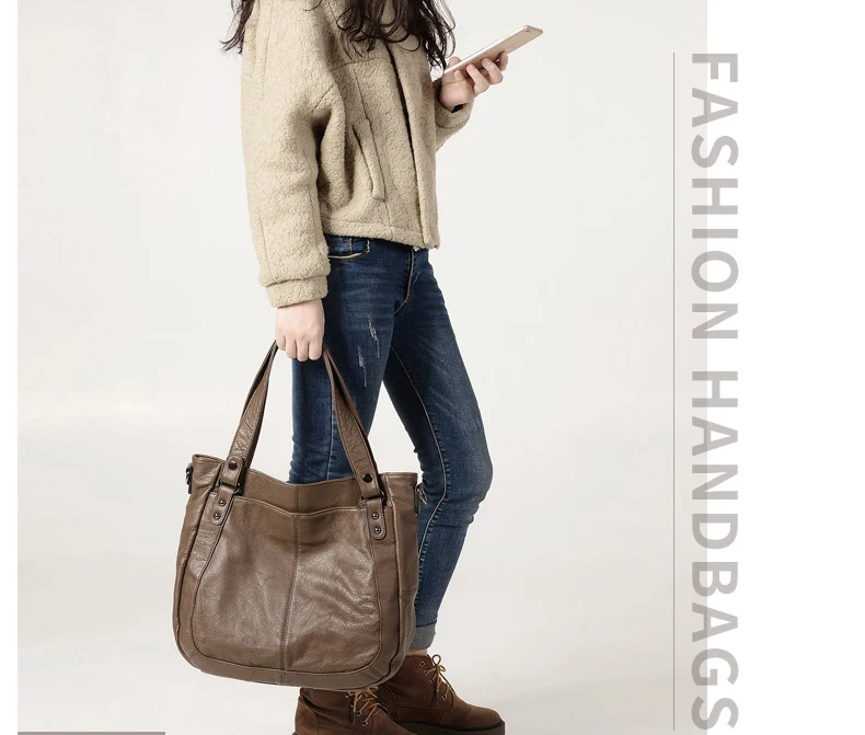 genuíno macio das mulheres tote bolsas moda