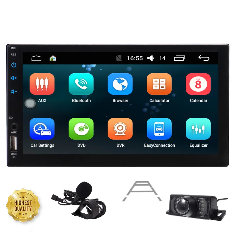 

Universal 2 Din Android 6.0 Car Stereo 7" Touch Screen Car GPS Navigation System In Dash Bluetooth 4.0 Autoradio Head Unit USB