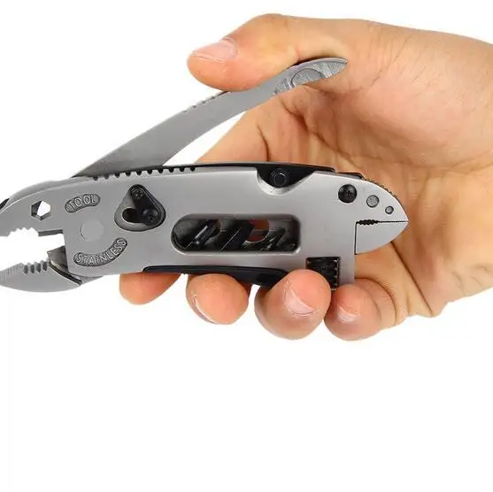 

Multi-functional Adjustable Wrench Jaw Screwdriver Pliers Knife Multi Tools Set Survival Gear for Outdoor Camping EDC