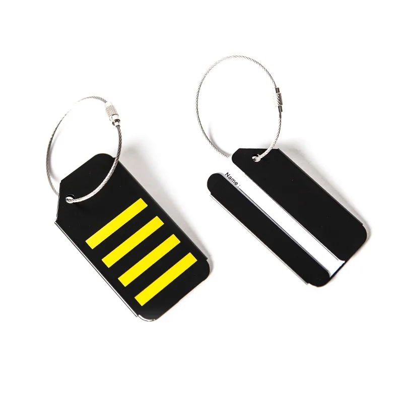 

Pilot Metal Luggage Tag Alloy Bag Tag Best Small Gift for pilot air hostess aviator airman flight crew