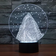 3D снег красочные USB Ночник ПРИВЕЛО настольная лампа Power Bank Светодиодные Night Light Для Детей 3d Лампа