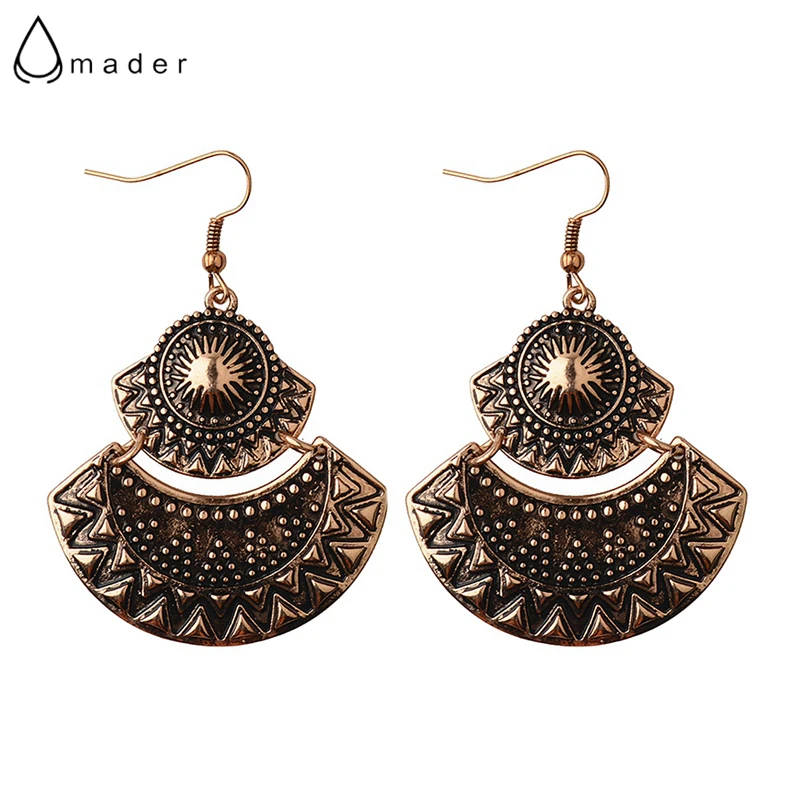 

Amader SilverBronze/Gold Vintage Tribal Dangle Earrings For Women European Trendy Bohemia Earrings Brincos Pendientes HQE308
