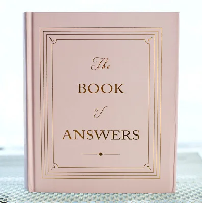

2018 New Super Hardcover Answer Book in English, Fashion Travel Diary, Book of Answers in Life Essential Notebook