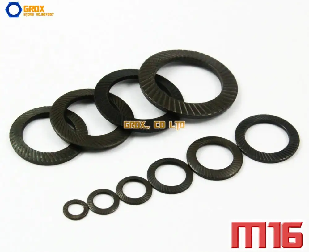 30 Pieces M16 Flat Lock Washer Shakeproof Washer 8.8 Grade Alloy Steelin Washers from Home