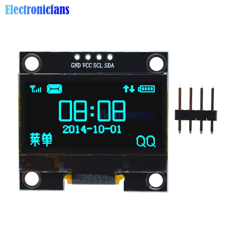 4PIN 1 3 &quot1 дюймов IIC I2C серийный 128x64 SSH1106 OLED ЖК дисплей белый/синий экран модуль для
