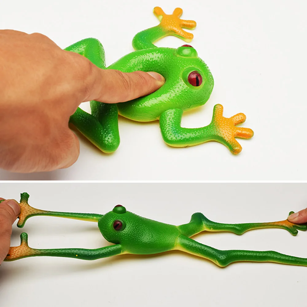 Novelty Funny Toy squishy Frog Toy Simulation Soft Stretchable Rubber