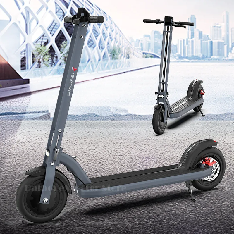 Kick Scooter For Adult Two Wheels Electric Scooters 8.5 Inch 300W Portable Foldable Electric Scooter 36V GrayWhite With APP (11)