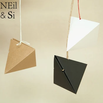 

Free Shipping Gift Paper Box Wedding Candy Chocolate Zongzi Packaging Kraft Boxes Brown Black White