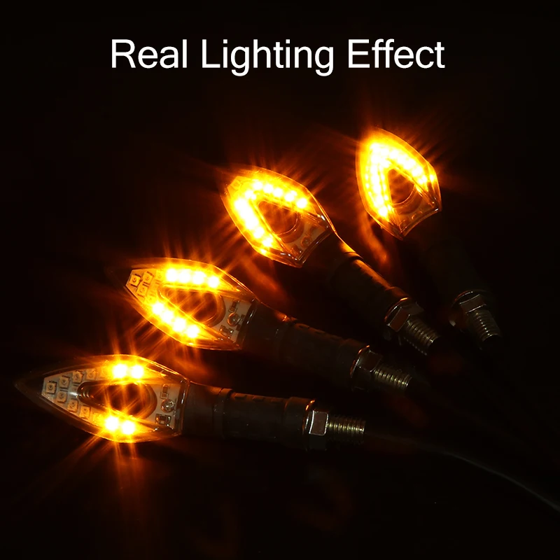 поворотники для мотоцикла Поворотники 14LED мигалка стрелки форма сгибаемый