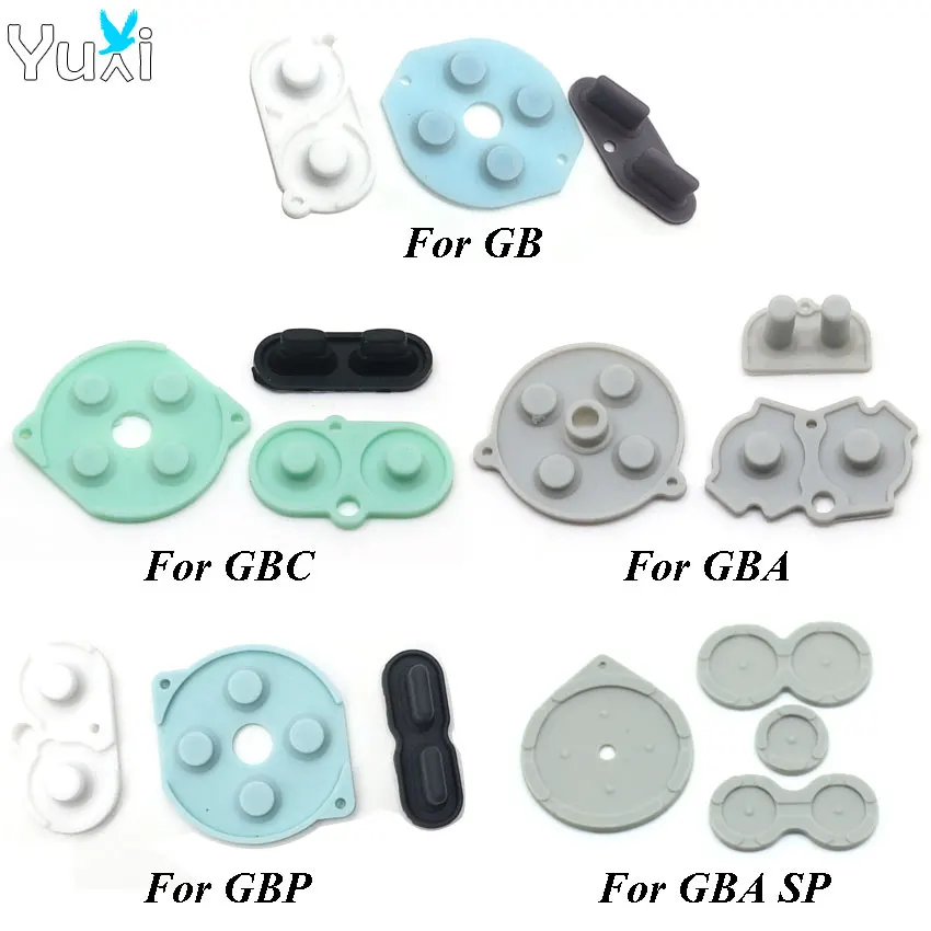 YuXi резиновый проводящий кнопки A B D pad для приставка GameBoy GB GBC GBP GBA SP силикон запуск