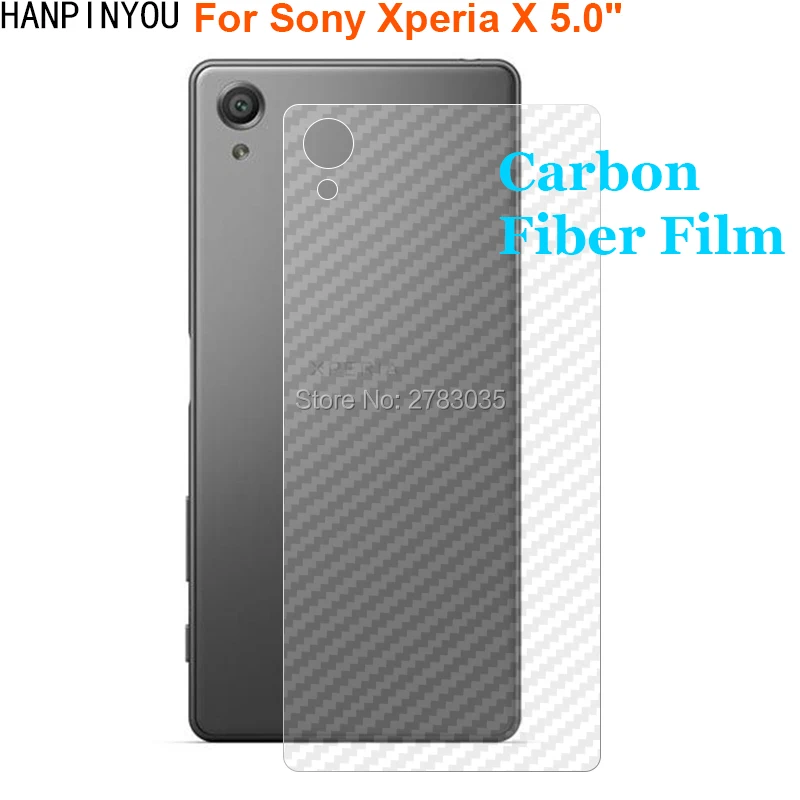 Для Sony Xperia X / Dual F5121 F5122 5 0 дюйма прочная прозрачная задняя пленка из углеродного