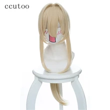 Ccutoo 80 см фиолетовый evergarden светлые Длинные Синтетические hairstyled Косплэй Искусственные парики теплостойкость костюм партии Искусственные парики