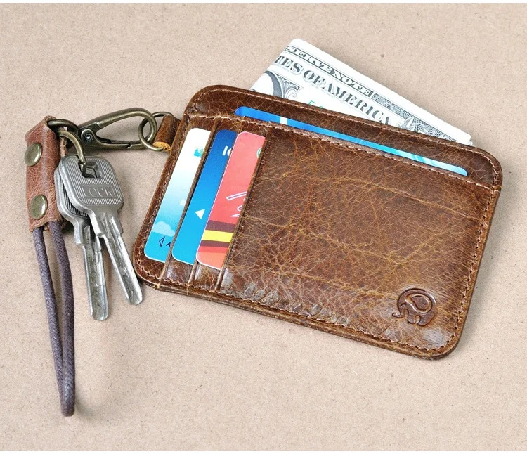 Кожаный чехол для карт на шею, бизнес-кредитный держатель для карт, водительских прав, карт, бумажника, автобусной карты, отделение для ID, карман, Новинка