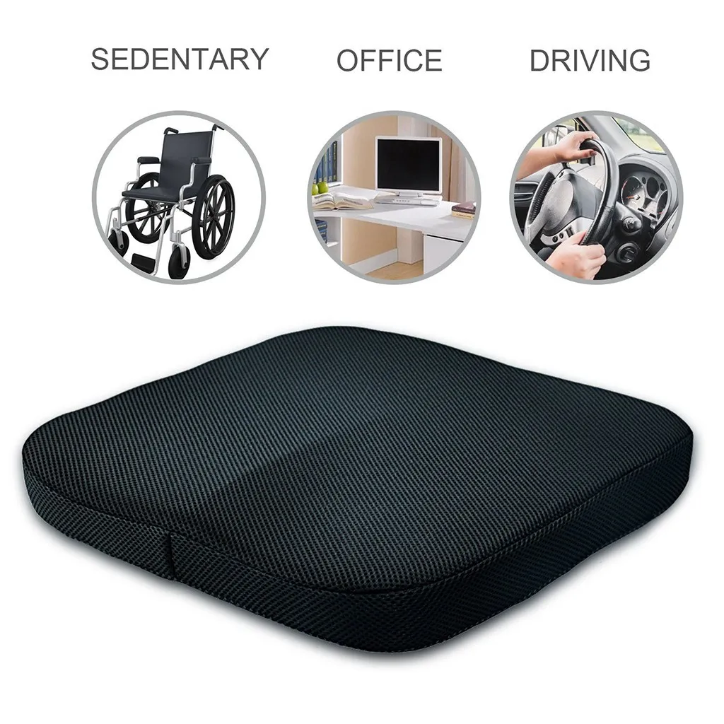 

40*40*6cm Seat Cushion with High Flexible 100%PU, Rebound Memory Cotton Cushion, Washable Chair Cushion in Car or Office D1