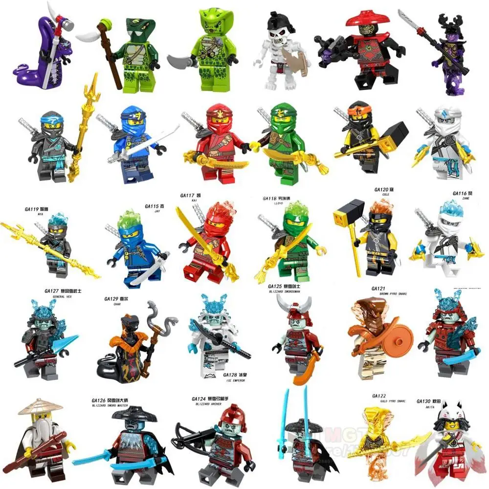 

Akita Ninja Blocks Char Archer Warrior GARMADON Swordsman Nya Zane cole Jay Pyro Building Blocks Collection Toys Children gifts