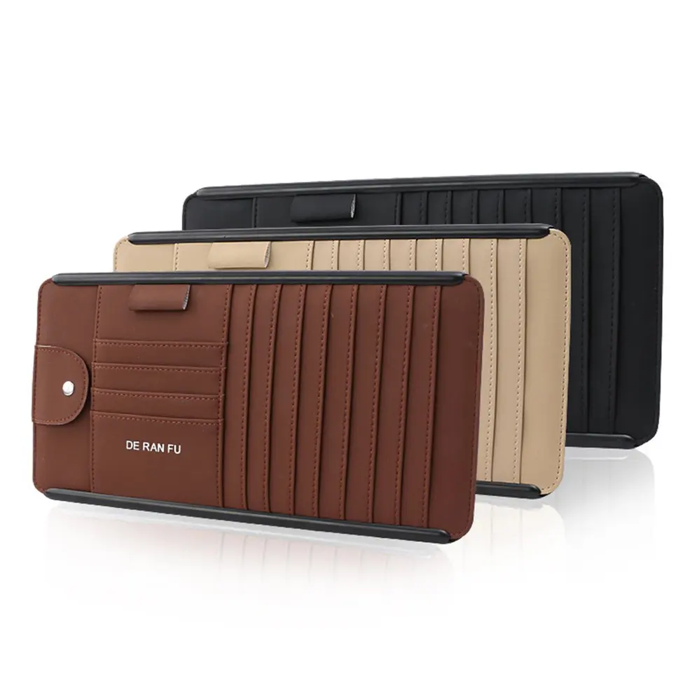 

Multi-functional Car CD Storage Box PU Holder Clip CD Card Storager Auto collection Assisting tools