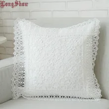 LongShow 45x45см домашняя декоративная тонкая вышивная наволочка для подушки Кофейный/белый/серый цвет чехол на н
