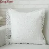 How to Get LongShow 45x45cm Square Home Decorative Light Coffee White Grey Taupe Color Pure Lace Embroidered Thick Pillow Case 32823383664
