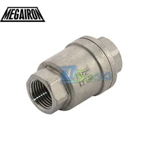 MEGAIRON BSPT 1/" DN15 в линии пружина вертикальный обратный клапан 1000 WOG подпружиненный в линии из нержавеющей стали SS316 регулирующий клапан