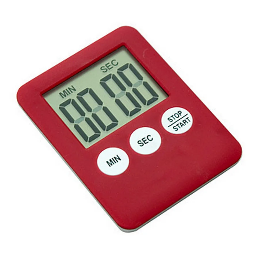 by dhl 200pcs practical Square Large LCD Digital Kitchen Timer Cooking
