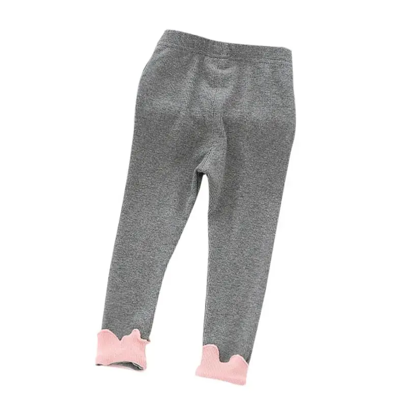 Casual Baby Girl Leggings Skinny Elastic Solid Kids Toddler Trousers