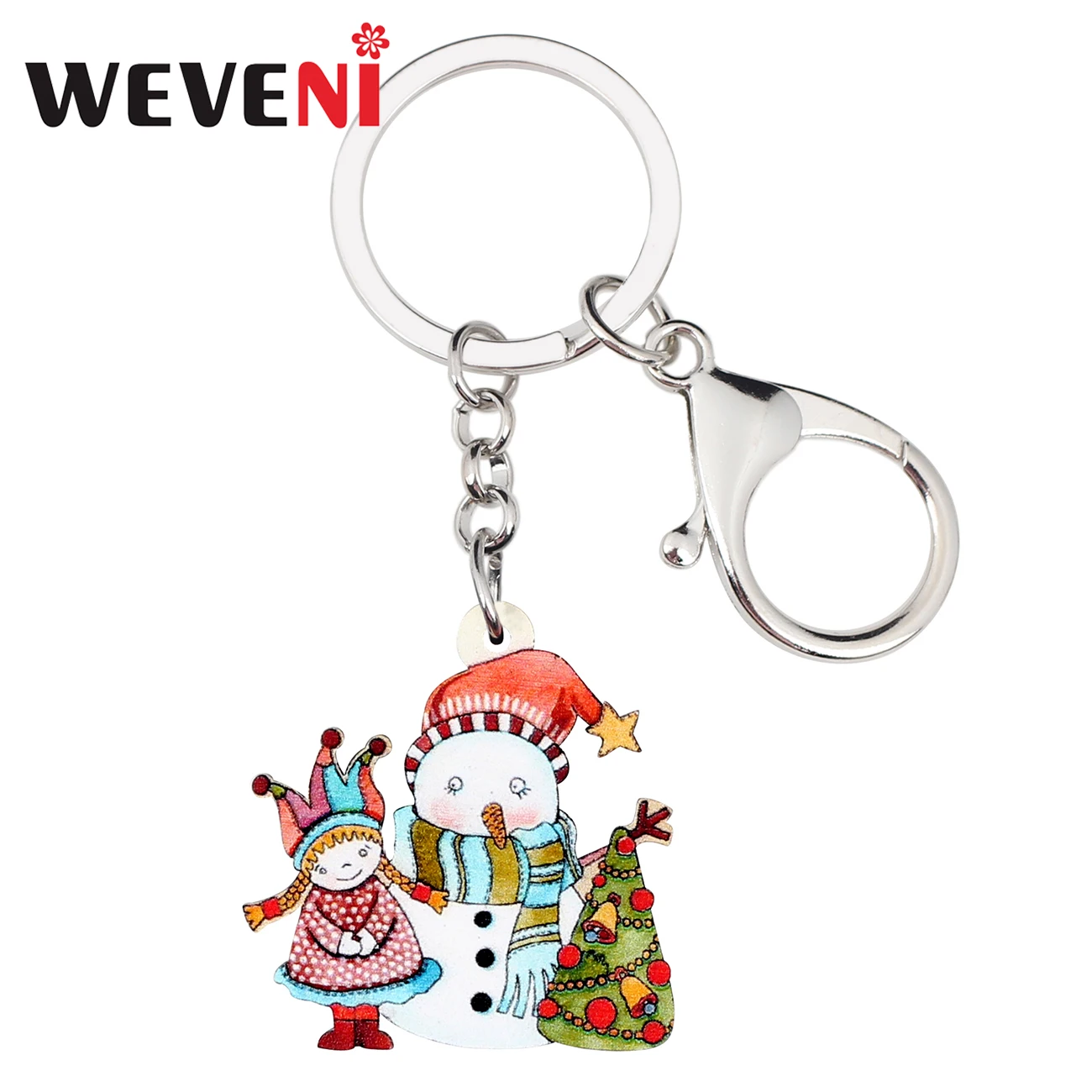 WEVENI акриловые рождественские брелки с изображением снеговика кукла на дерево