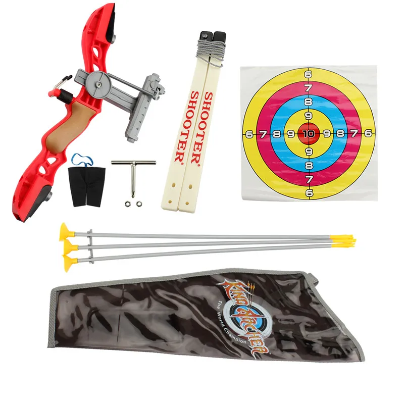 1:1.8 Hunting Shooting Safety Suction Cup Simulation Bow And Arrow Set Special Composite Material Toy Swords Aged 7-14 Years