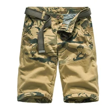 Мужские камуфляжные шорты летние мешковатые карманы с штаны на молнии камуфляжная грузовая одежда уличная бермуды Masculina