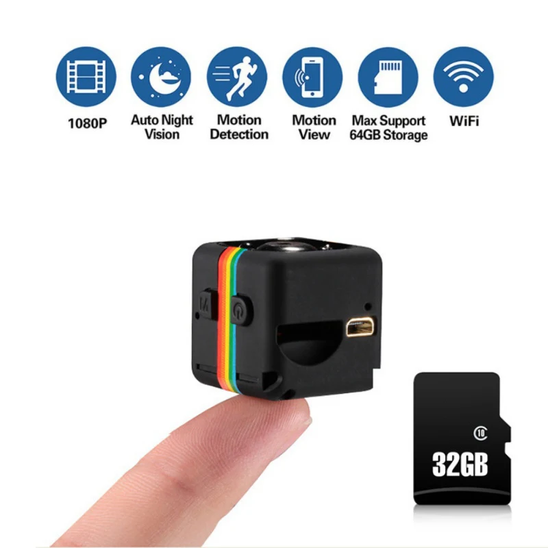 

Mini Camera SQ11 HD 1080P (Full-HD)Sensor Night Vision Camcorder Micro video Camera DVR DV Motion Recorder Camcorder HD Lens6