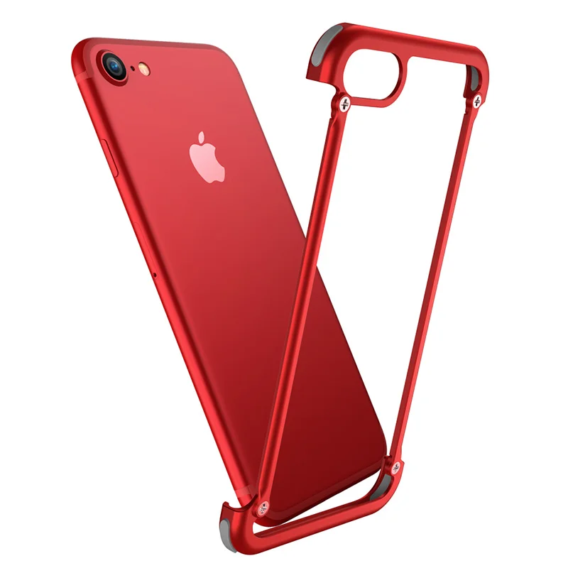 

OATSBASF Luxury Original Airbag Metal Protection Case For iPhone 7 Case Personality Shell For iPhone 7 Plus Slim Metal Bumpe