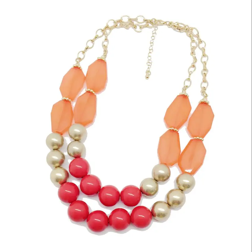 

New Statement Bubble Jewelry, Fashion Layered Mixed Color Sweet Elegant Necklace