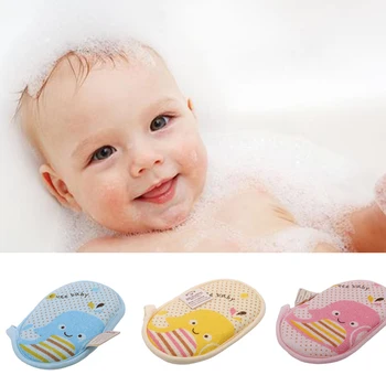 

Hot Sale Cute Cartoon Newborn Baby Shower Bath Sponge Kids Bath Brushes Cotton Rubbing Body Wash child Brush bath brushes