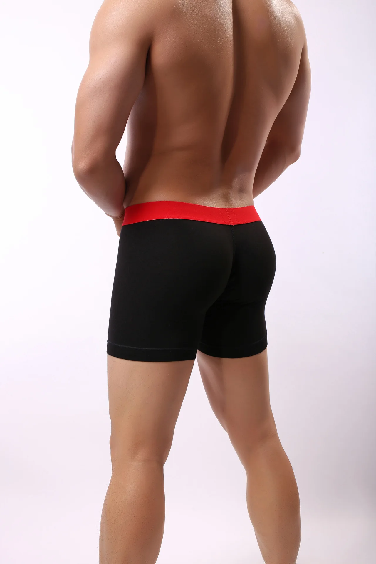 Men Sexy Long Leg Boxer Cotton Shorts Men Underwear Mid Waist Underpants Long Boxer Shorts Gay Calzoncillos Hombre Boxer Marca tight boxers