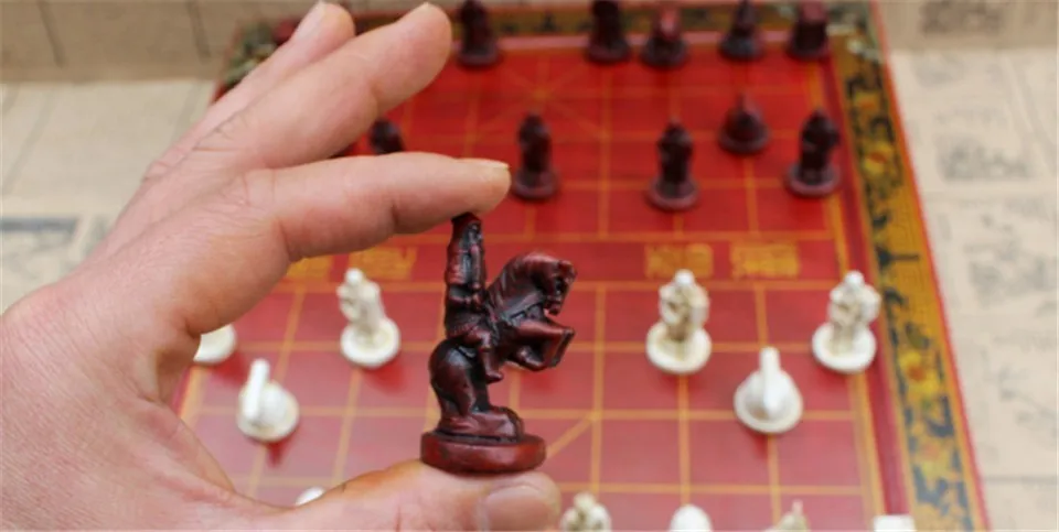 Античная трехмерной китайские шахматы Терракотовая китайские шахматы ностальгические настольная деревянная шахматная доска средней Yernea