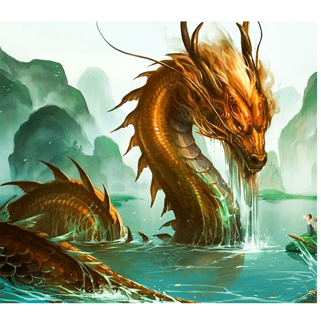 5D DIY Diamond Embroidery round Diamond Painting Dragon Full Diamond